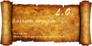 Leitgeb Orsolya névjegykártya